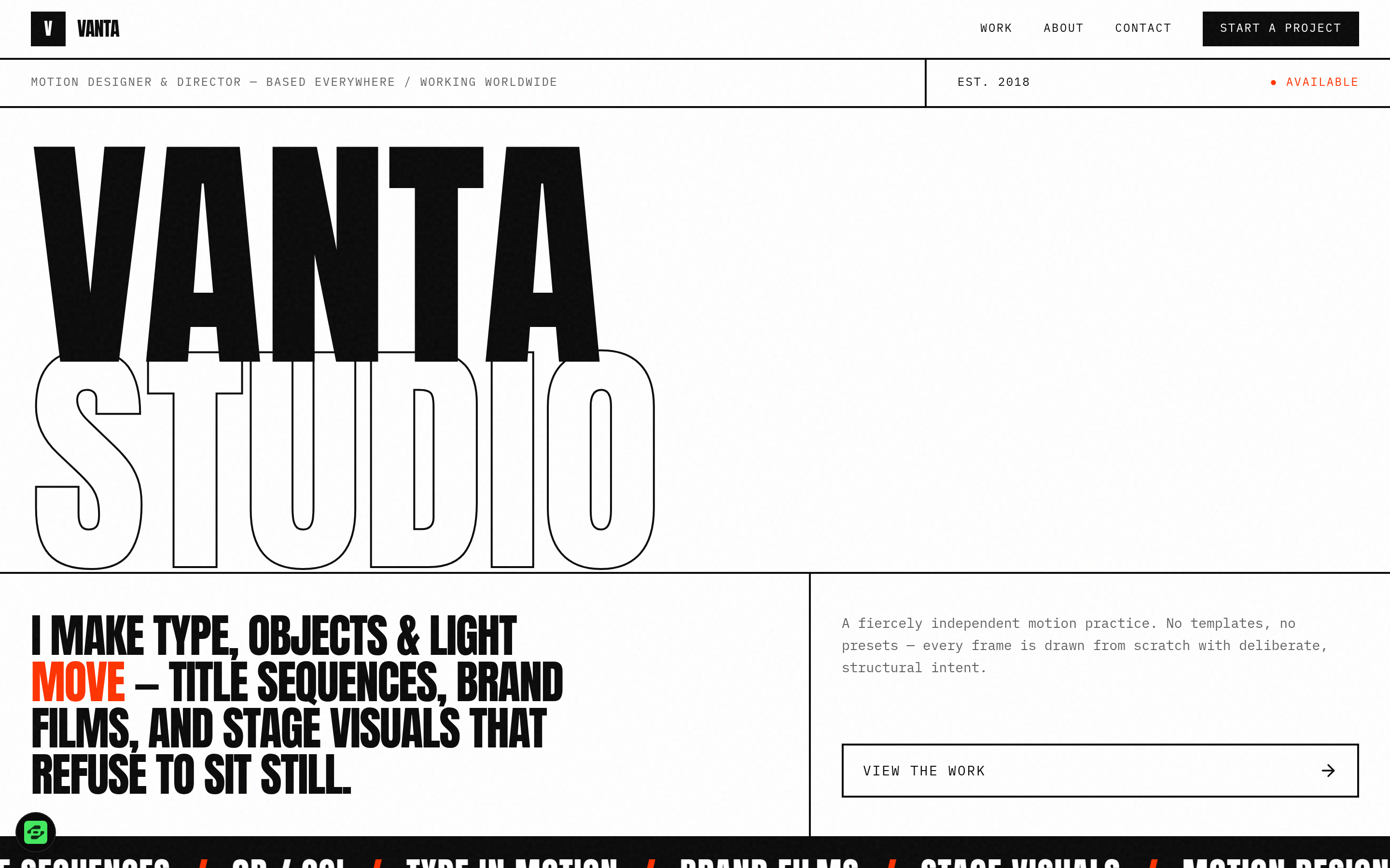 VANTA Studio preview