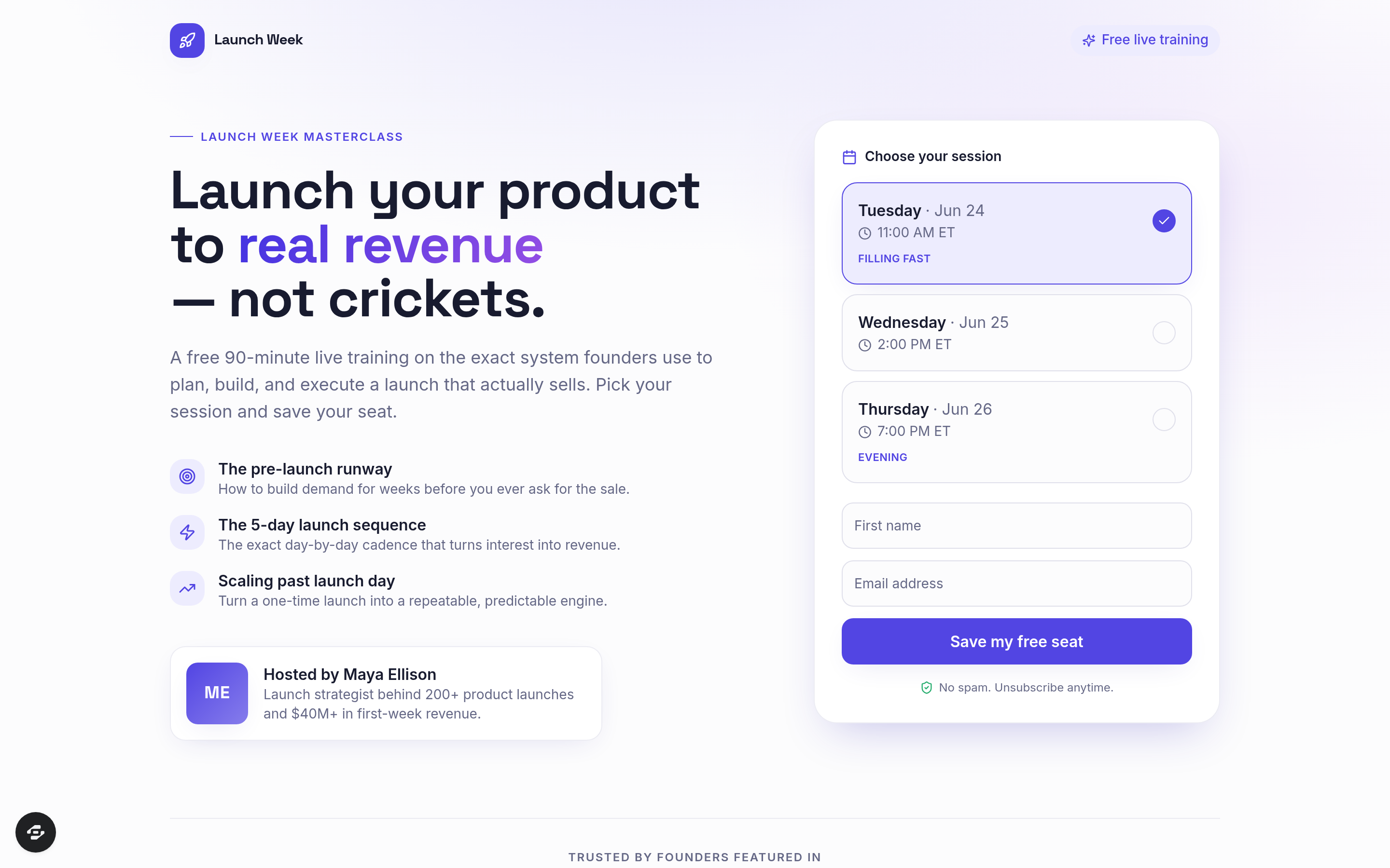 Product Launch & Webinar Funnel