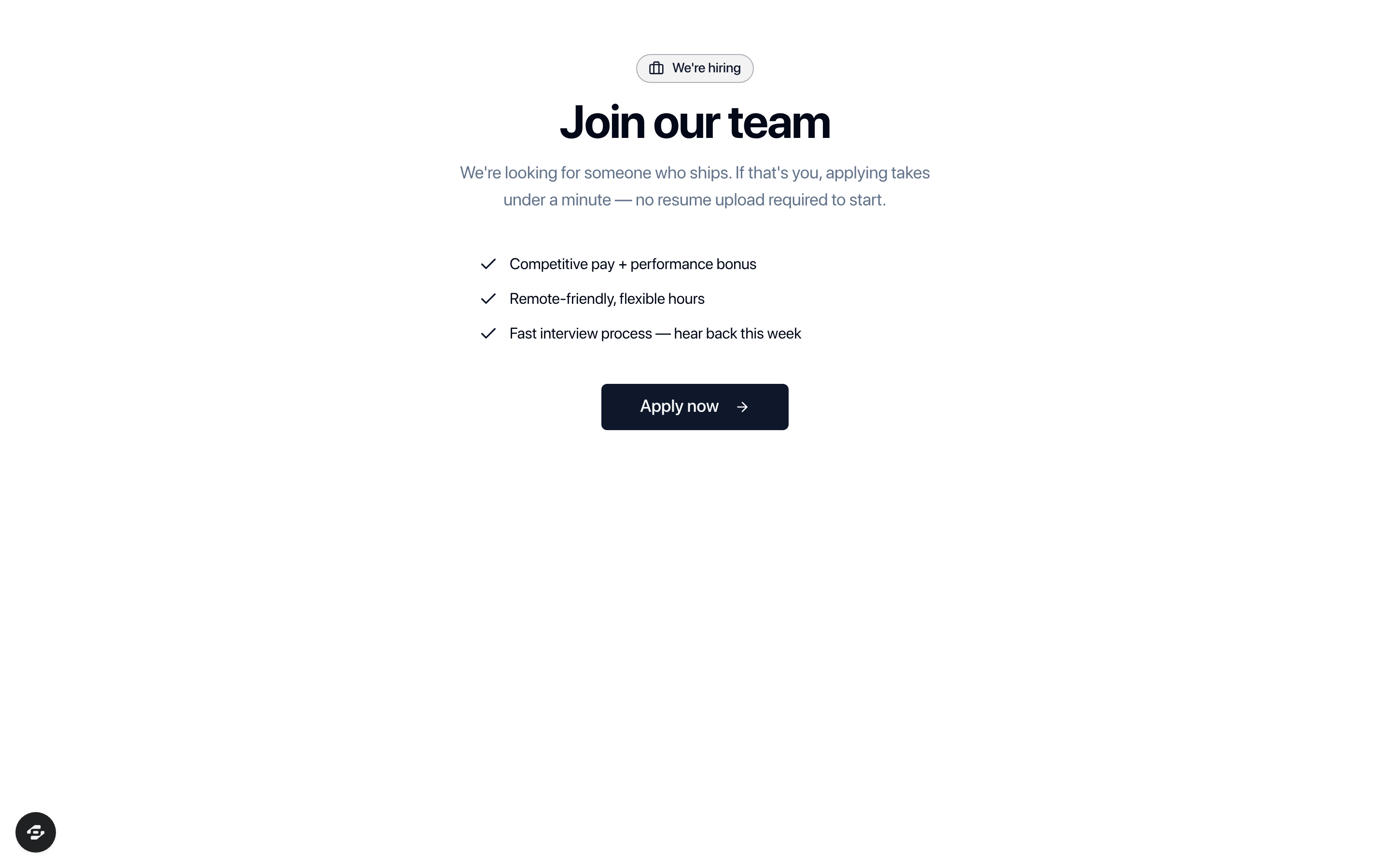 Express Application Funnel preview