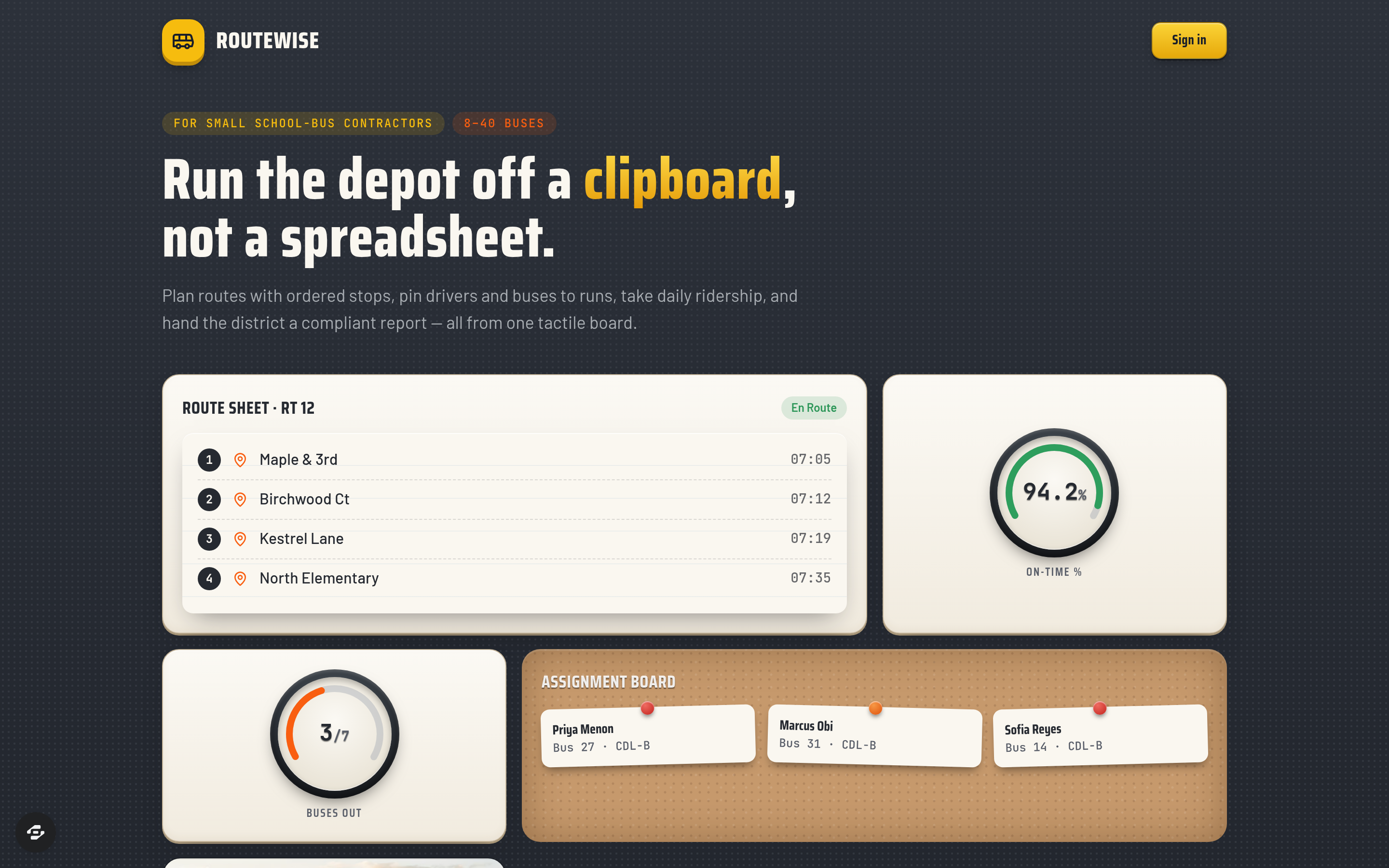 Routewise preview